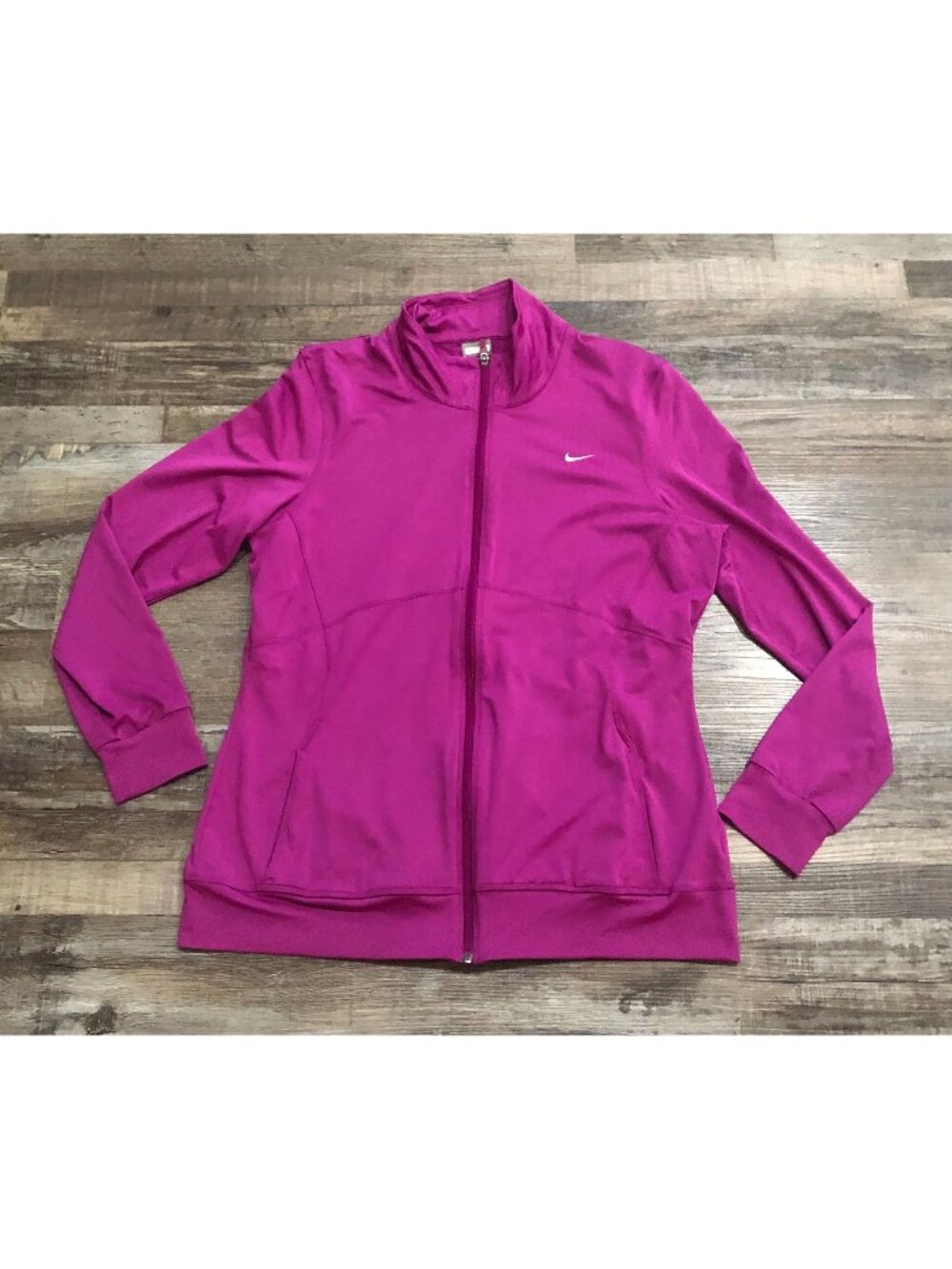 Nike Fit Dry Womens XL Purple Full Zip Athletic Lightweight Jacket